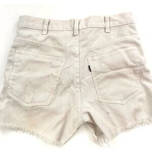 vintage women's 1970's Levi's Sta-Prest big E white high waist cut offs 29 in